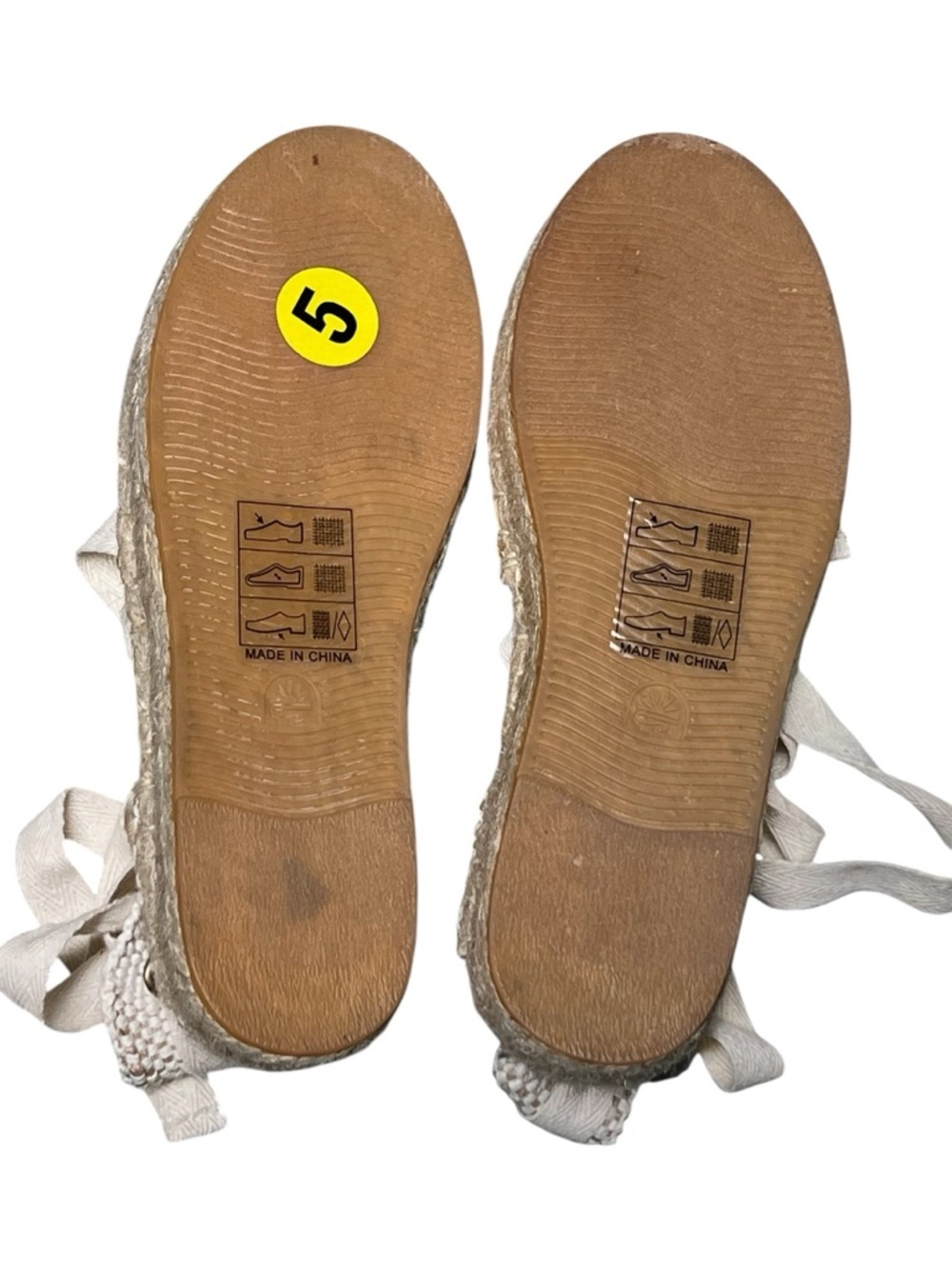 Soludos NWOT navy and white striped lace up ankle espadrilles - Picture 8 of 9